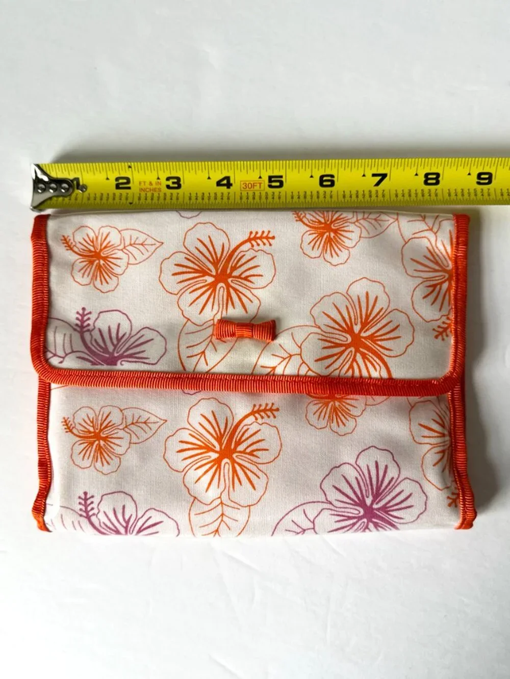 Liz Claiborne Hibiscus Travel Bag Set Floral Cosmetic Bag & Fold-Out Organizer